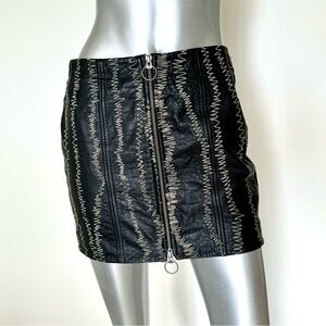 NWOT! FREE PEOPLE Lamb Leather Skirt, Size 4